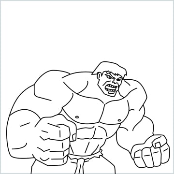 How to Draw Hulk step by step Guide - [19 Easy Phase]