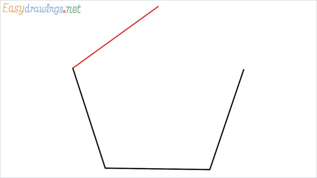 how to draw a Pentagon step (4)