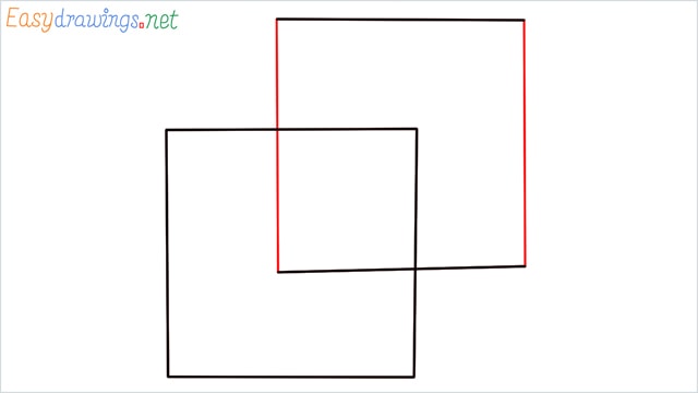 how to draw a cube or box step (4)
