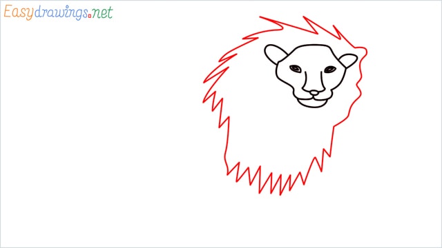 how to draw a lion step (6)