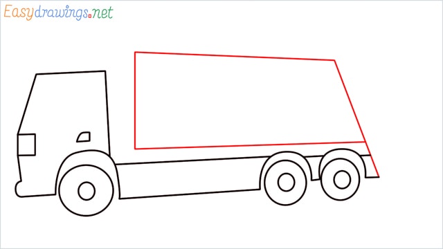 how to draw a recycling truck step (7)
