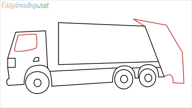 how to draw a recycling truck step (8)