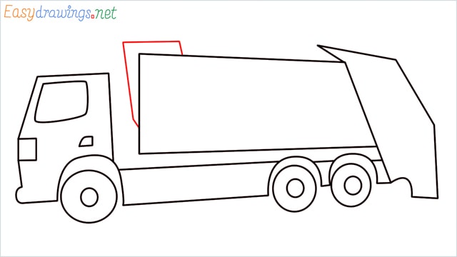 how to draw a recycling truck step (9)