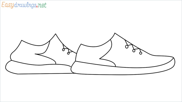 how to draw a sports shoe step by step