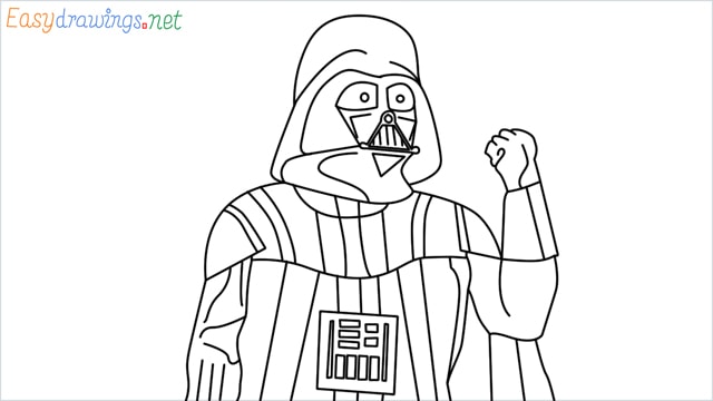 how to draw darth vader step by step