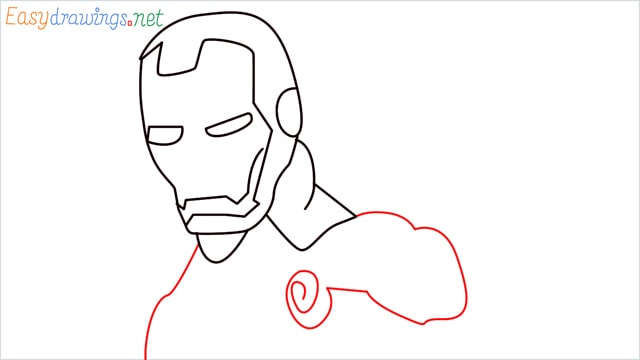 how to draw iron man step (7)