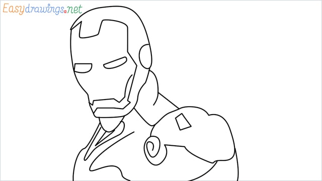 how to draw iron man step by step