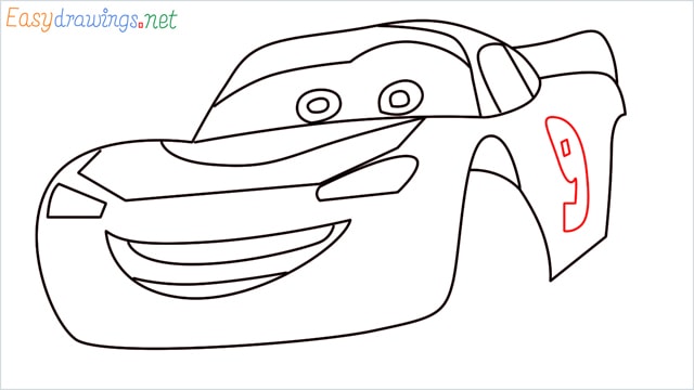 how to draw lightning mcqueen step (9)