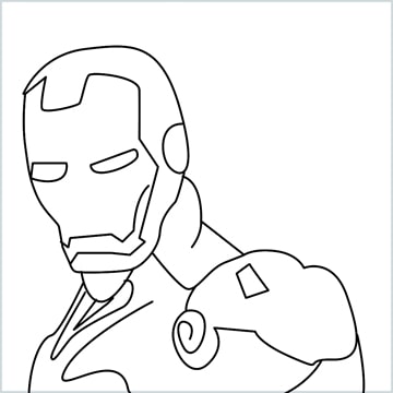 Learn How to Draw Iron Man (Iron Man) Step by Step : Drawing Tutorials