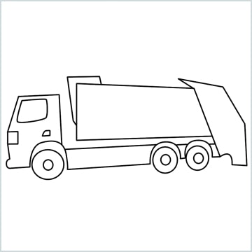 recycling truck drawing