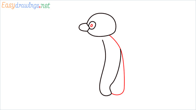 How to draw Pingu step (4)