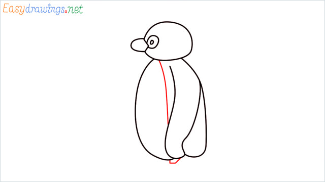 How to draw Pingu step (6)