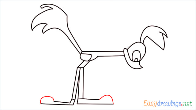 How to draw Road runner cartoon step (11)