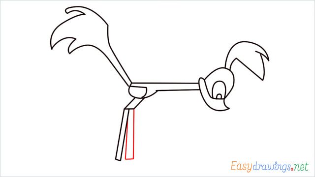 How to draw Road runner cartoon step (9)