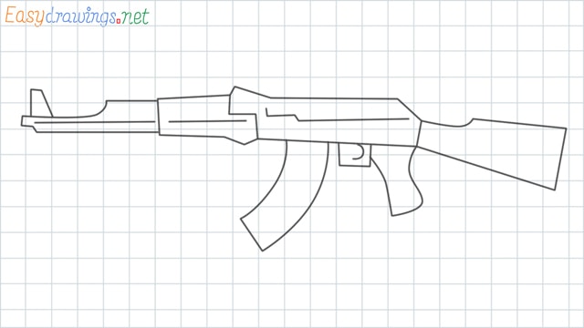 Ak 47 Drawing Steps