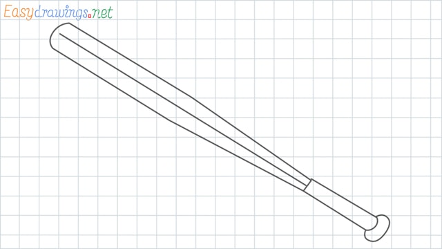 Baseball bat grid line drawing