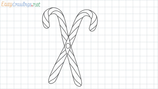 Candy cane grid line drawing