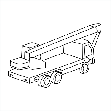 Crane truck drawing