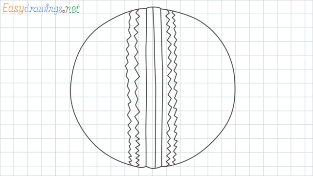 Cricket ball grid line drawing