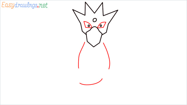 How to draw Golduck step (4)