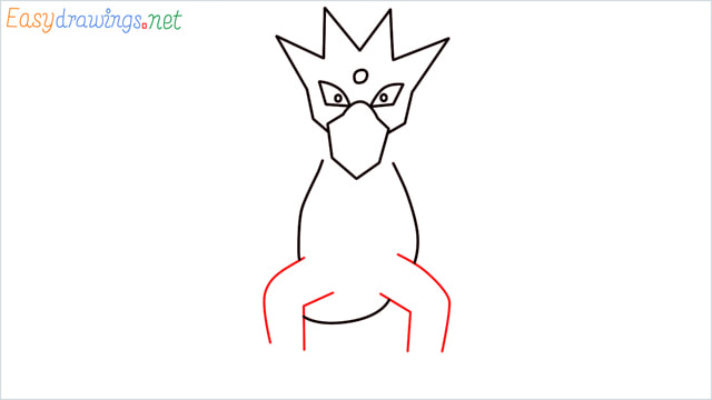 How to draw Golduck step (5)