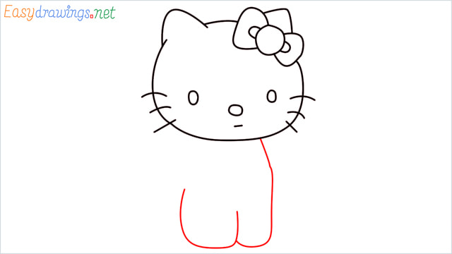 How to draw the Hello Kitty step (8)