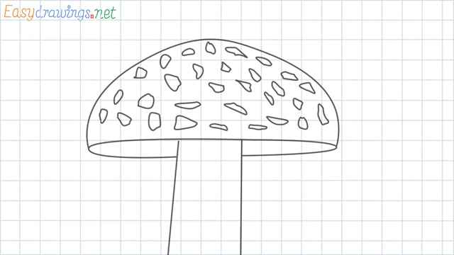 Mushroom grid line drawing