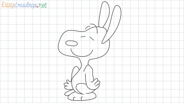 Snoopy grid line drawing