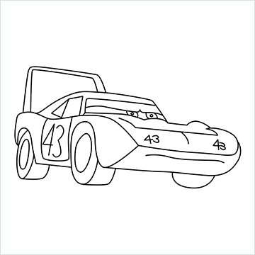 Dinoco car drawing