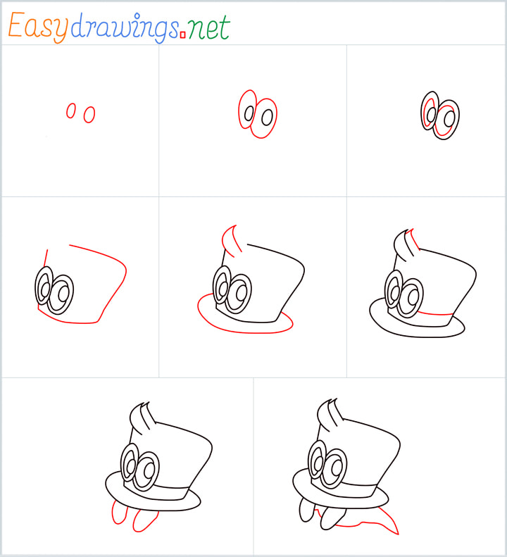 How To Draw Cappy ghost Step by Step [8 Easy Phase]