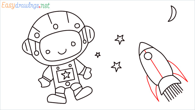 How to draw An astronaut step (15)