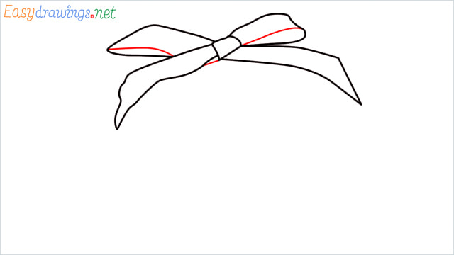 How to draw Christmas presents box step (4)