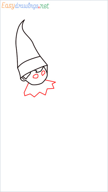 How to draw The Elf on the Shelf step (5)
