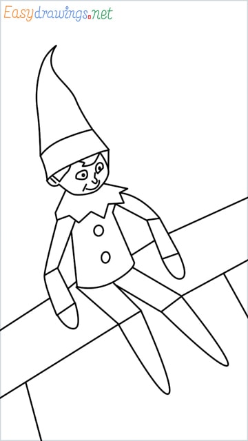 How to draw The Elf on the Shelf step by step for beginners