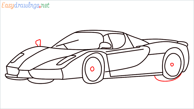 ferrari enzo drawing step by step