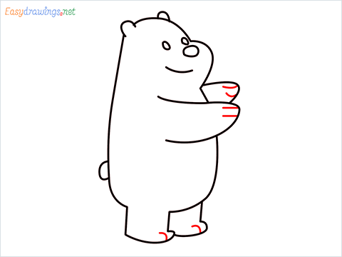how to draw grizzly bear step (8)