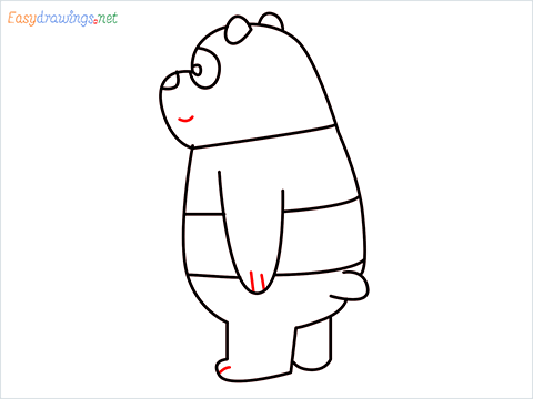 how to draw panda bear step (8)