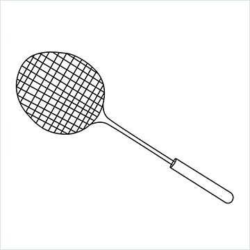 Badminton racket drawing