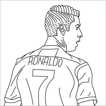 Cristiano Ronaldo cr7 coloring page