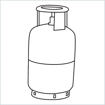 draw a gas cylinder