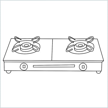 draw a gas stove