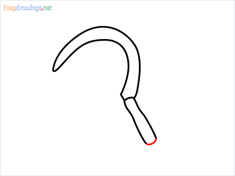 how to draw a Sickle step (5)