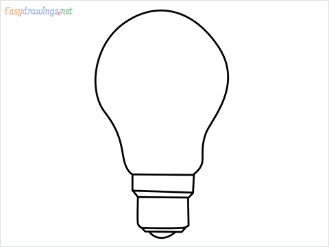 how to draw a bulb step by step for beginners