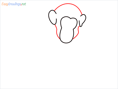 how to draw a chimpanzee step (3)