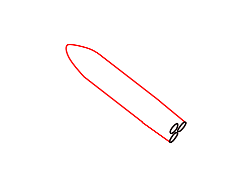 how to draw a easy rocket step (2)