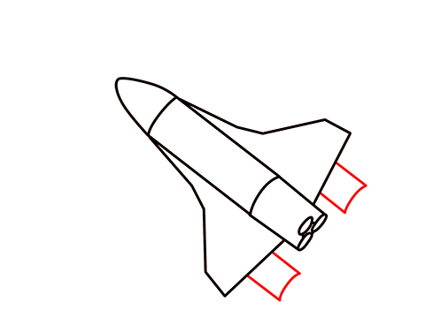 how to draw a easy rocket step (5)
