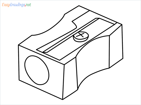 how to draw a pencil sharpener step by step for beginners