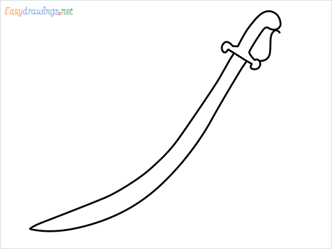 how to draw a sword step by step for beginners