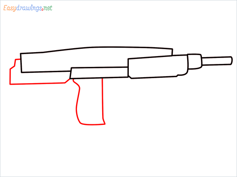 how to draw an uzi step (4)