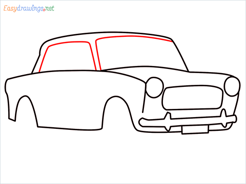 how to draw fiat premier padmini car step (7)